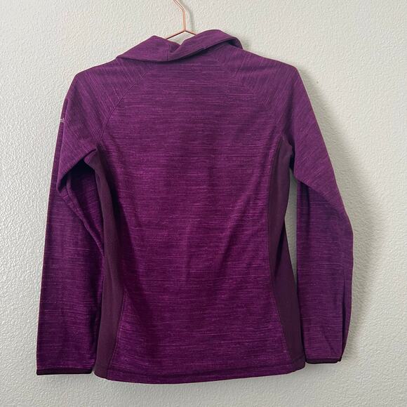Columbia Half Zip Fleece Pullover Top Purple Space Dye long sleeve 0455991 - Picture 2 of 4